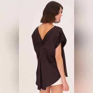 Harshman Los Angelos Black Open Back Blouse Small.